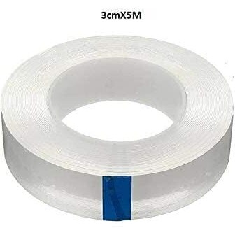 New Transparent Acrylic Waterproof Self-Adhesive Tape For Kitchen Sink Corner Line Sticking Strip Washable Adhesive Caulk Tape Self Waterproof (3 Inch Width X 5 Mtr Length)