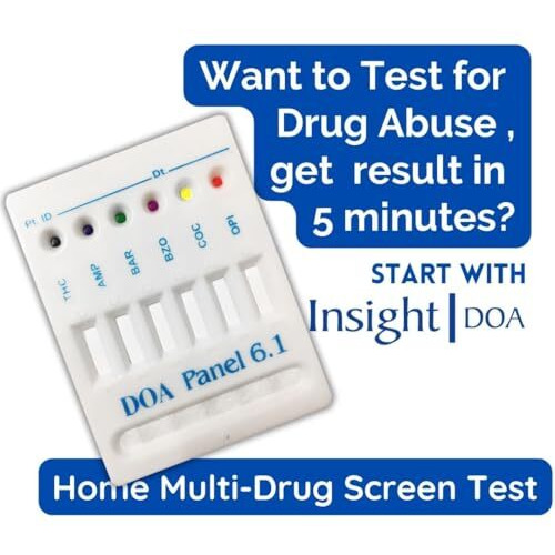 Insight Doa 6 Panel Urine Drug Test Kit - Combo Pack Of 2 Test Cassettes