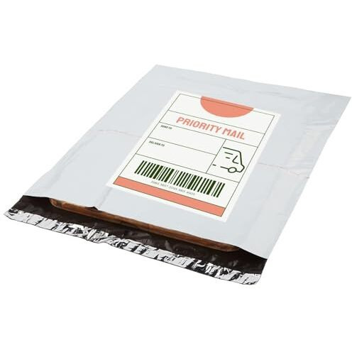 Securement Courier Bags/Envelopes/Pouches/Cover With Pod, 51 Microns, 16 Inch X 20 Inch, White And Black, Pack Of 100