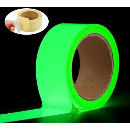 Vizaro Night Glow In Dark Adhesive Tape 5 Cm X 5 Meters Waterproof Auto Night Glow Radium Tape, Luminous Tape, Tape For Stairs - Green