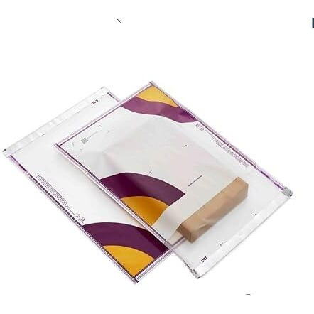 Plastic Leopack Meesho Branded Online Shopping Transparent Courier Covers With Barcode Packing Bags Non-Pod Tamper Proof E Commerce Delivery Material Polybag Flyers For Clothes Mailers (50, 10X12)