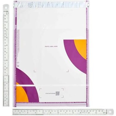 Plastic Leopack Meesho Branded Online Shopping Transparent Courier Covers With Barcode Packing Bags Non-Pod Tamper Proof E Commerce Delivery Material Polybag Flyers For Clothes Mailers (50, 10X12)