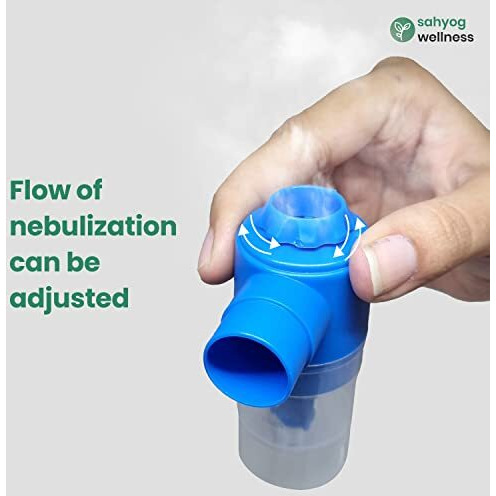 Sahyog Wellness Nebulization Kit With Chamber For Child & Adult Used In Heavy Duty Compressor Nebulizers (Transparent)