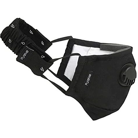 Pureme Cotton Reuseable N95 Mask (Black, With Valve, Pack Of 1) For Unisex