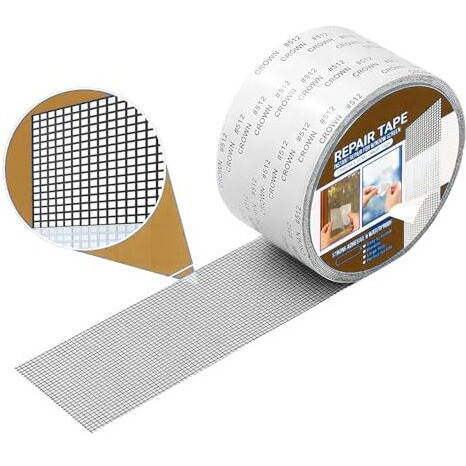Fedora Mosquito Net Repair Tape, Window Screen Repair Tap, Strong Adhesive & Waterproof Window Mosquito Net Covering Mesh Tape For Door Tears Holes Screen Patch Repair (200Cm X 5Cm) (Pack Of 2)
