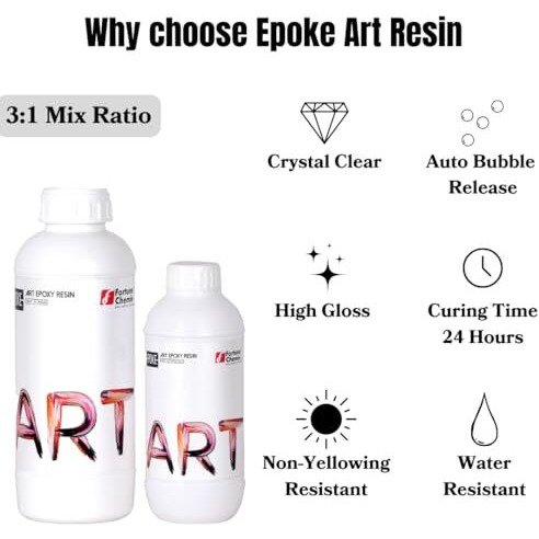Epoke Clear Non Toxic Epoxy Art Resin Starter Kit