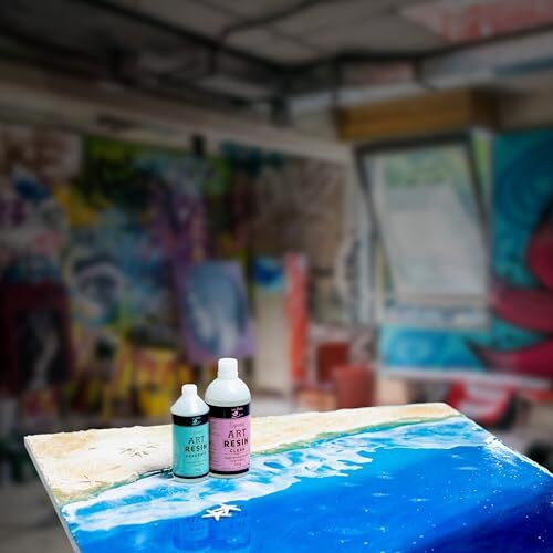 Little Birdie High Gloss Epoxy Resin Art Kit 375 Gms | 21 Crystal Clear Epoxy Resin Liquid For Diy Craft, Moulding & Casting, Jewellery, Keychain Making |Long Lasting, Super Smooth, Bubble Free Resin