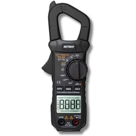 Metravi Dt-725 Trms Ac/Dc Digital Pocket Clamp Meter Upto 600A With Auto Ranging