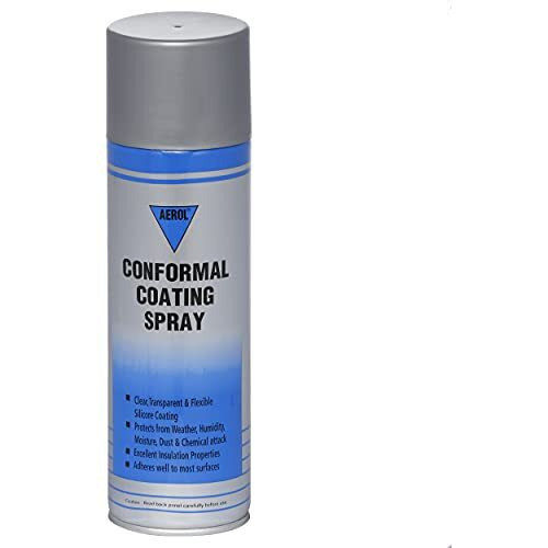 Aerol Silicone Conformal Coating Spray, For Printed Circuit Boards (Pcb) | Quick Drying,Transparent Coating | Protects Electronics From Rust Corrosion -Grade 9155(389Ml/300Gm)