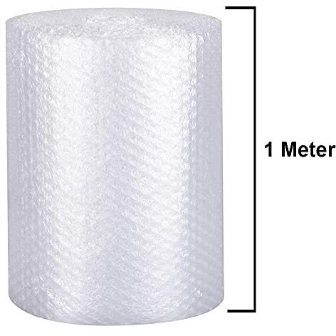 Powerlon Premium Bubble Wrap Packing Roll For Safety, Multipurpose Packing Needs 1 Meter Wide Transparent (60 Gsm, 50 Meter)