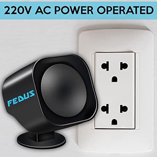 Fedus 220V -110 Db Industrial Security Sound Alarm Buzzer Siren Hooter Security Loud Sound Alarm For Bank, Hospitals, Mines, Fire Alarm, Security System, Ambulance,Pack-1 Black