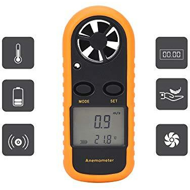 Thermocare Anemometer Wind Speed Meter With Lcd Backlight Portable Digital