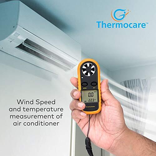 Thermocare Anemometer Wind Speed Meter With Lcd Backlight Portable Digital
