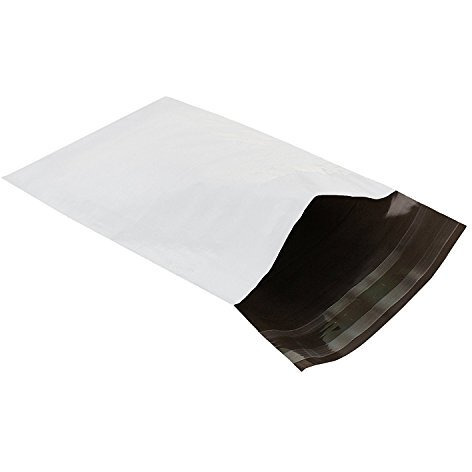 Securement Tamper Proof Courier Bag/Polybag With Pod, 60 Micron, 8 Inch X 10 Inch, White And Black, Pack Of 100