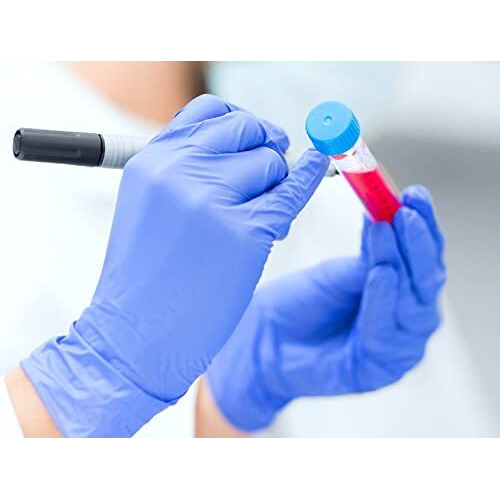 Otica Nitrile Hand Gloves|Medical Grade 4G|1 Box-100 Gloves Disposable|Blue|Food Grade|Ce Approved|Non Sterile|Medical Examination|All-Purpose|Powder Free|Cleaning|Latex Free(Large), Pack Of 1
