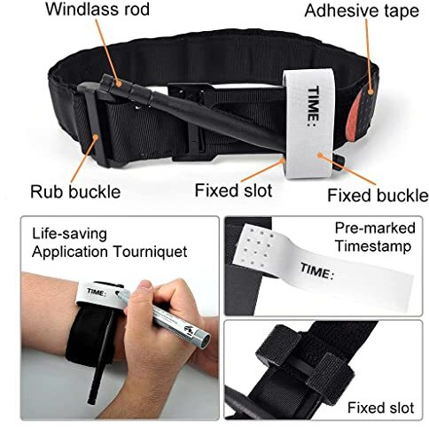 Proberos Military Tourniquet Combat Outdoors Emergency Tourniquets One-Handed Tourniquet Military First Aid Equipments