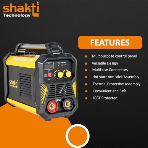 Shakti Technology Mma-200G Inverter Arc Compact Welding Machine (Igbt) 200A With Hot Start And Anti-Stick Functions - 1 Year Warranty, Metal, Multicolor