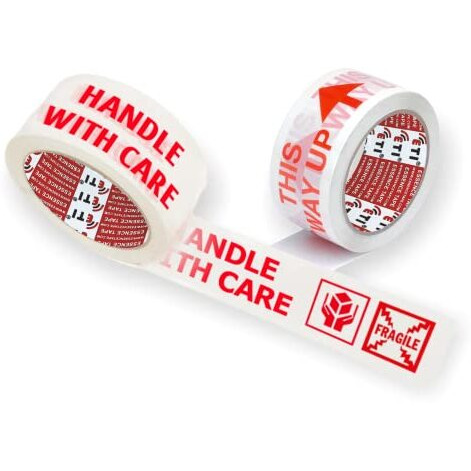 Etipl Cello Tape 2 Inch 65Mtr (Handle With Care Fragile Tape Printed) Set Of 3