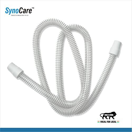 Synocare Cpap Bipap Mask & Hose Pipe Combo For Bipap Machine Cpap Machine For Sleep Apnea Full Face Mask Compatible To All Cpap Bipap Machine With Head Strap 100% Transparent - Combo Of 2 (Large)