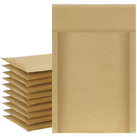 Securement Kraft Paper Bubble Lined Bags/Paper Cushion Padded Enveloped/Bubble Courier Bags Mailing Packing And Packaging, Pouch Bags With Cushioning (5X7, Brown, 50)