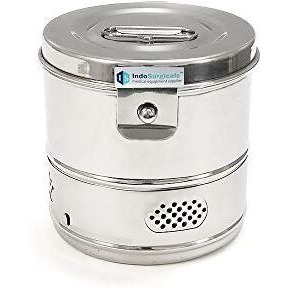 Is Indosurgicals Stainless Steel Dressing Drums, 6" X 6"
