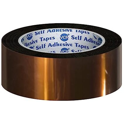 Vcr Kapton Tape 20Mm / 0.80 Inches Width - 33 Meters In Length - Amber Color - Pack Of 1 Roll - Chemical Resistance, Suitable For Electronics Polyimide, 3D Printers And High-Temperature.