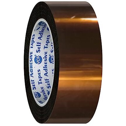 Vcr Kapton Tape 20Mm / 0.80 Inches Width - 33 Meters In Length - Amber Color - Pack Of 1 Roll - Chemical Resistance, Suitable For Electronics Polyimide, 3D Printers And High-Temperature.