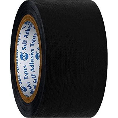 Vcr Black Duct Tape - 18 Meters In Length 48Mm / 2" Width - 1 Roll Per Pack - Strong Book Binding Tape - Waterproof Heavy Duty Duct Tape