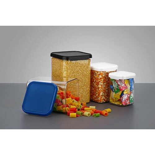 Matic Houseware Containers For Kitchen Storage Set, Bpa Container For Kitchen Storage Set, Kitchen Organizer And Kitchen Accessories Items & Storage (350Ml+650Ml+950Ml+1400Ml)(Set Of 16) (Plastic)