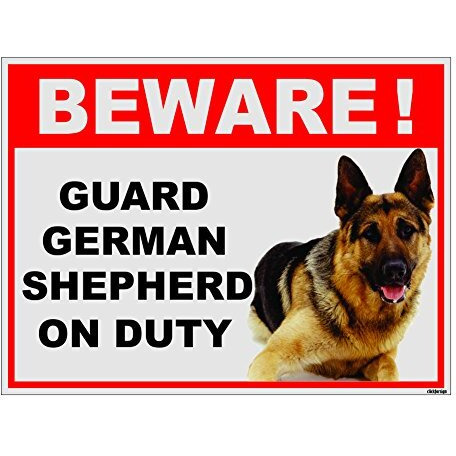 Clickforsign Bod-Ref-Big-Sb-5 Beware Of Guard Dog German Shepard On Duty Sign
