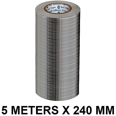 Vcr Butyl Tape - 5 Meters In Length 240Mm / 10" Width - 1 Roll Per Pack - Butyl Tape For Pipe And Water Leakage, Aluminium Rubberised Tape, Waterproof And Weatherproof Tape