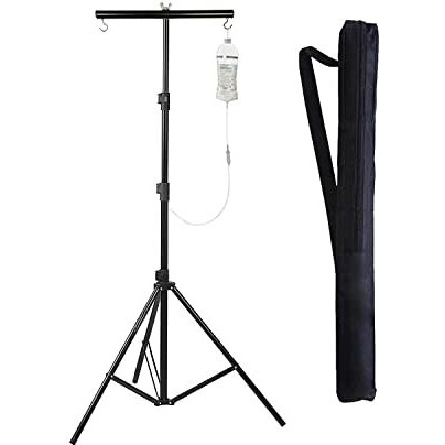 Giftmax Hospital Iv Drip Glucose Saline Stand For Multipurpose Adjustable Drip Stand With Carry Bag Iv Drip Stand For Home,Clinic,Hospital,Pack Of 1
