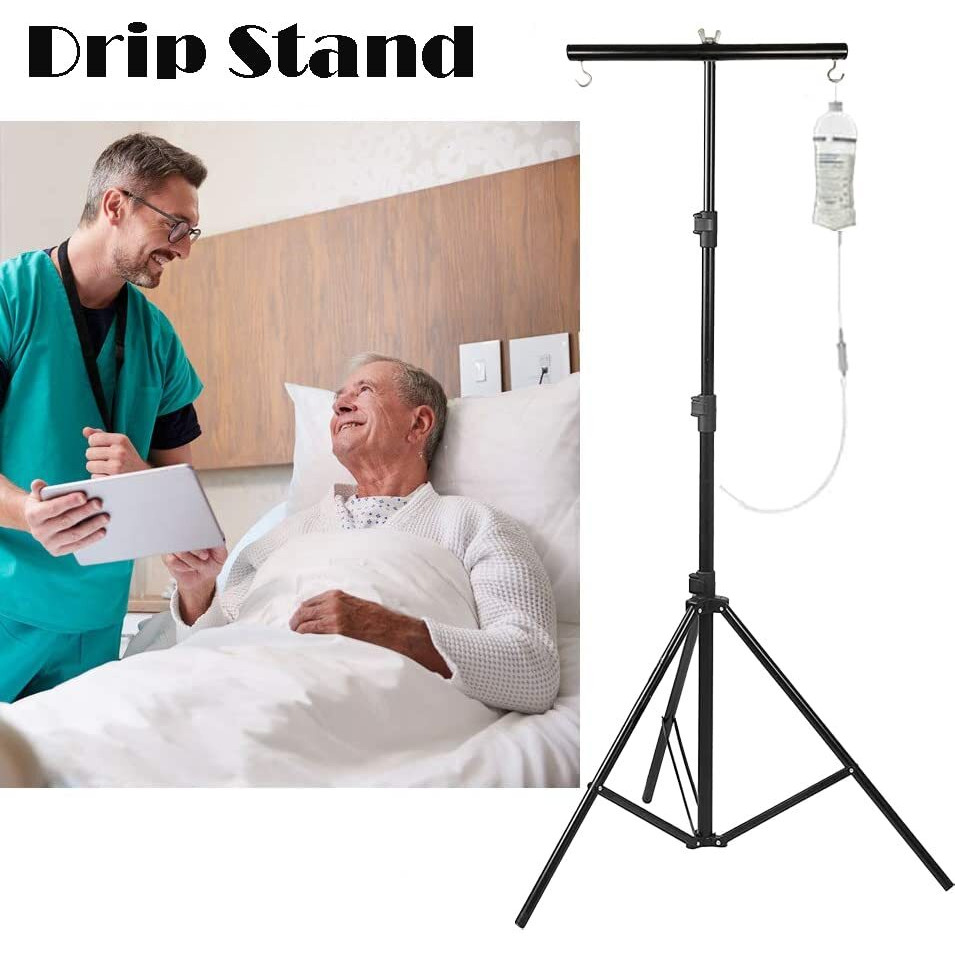 Giftmax Hospital Iv Drip Glucose Saline Stand For Multipurpose Adjustable Drip Stand With Carry Bag Iv Drip Stand For Home,Clinic,Hospital,Pack Of 1