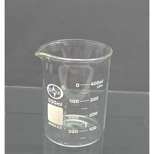 Isko Borosilicate Glass Beaker 500 Ml (Set Of 2)
