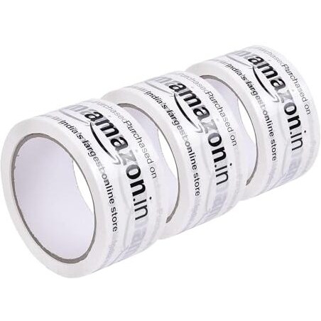 Securement Amazon Branded Packaging Tape (2" X 65 Mtr) (Pack Of 6) - Milky White