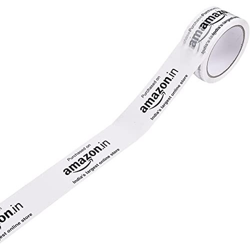Securement Amazon Branded Packaging Tape (2" X 65 Mtr) (Pack Of 6) - Milky White