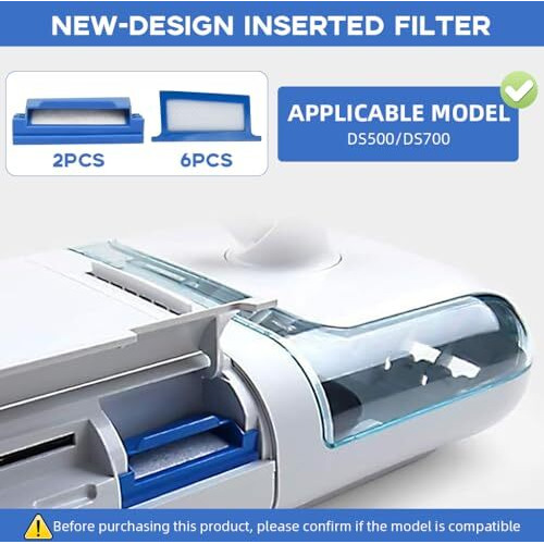 Hasthip Replacement Cpap Filters For Philips Respironics Dreamstation Cpap, Includes 6 Reuseable Pollen Filter & 2 Disposable Fine Filters, Compatible With Ds500/Ds700