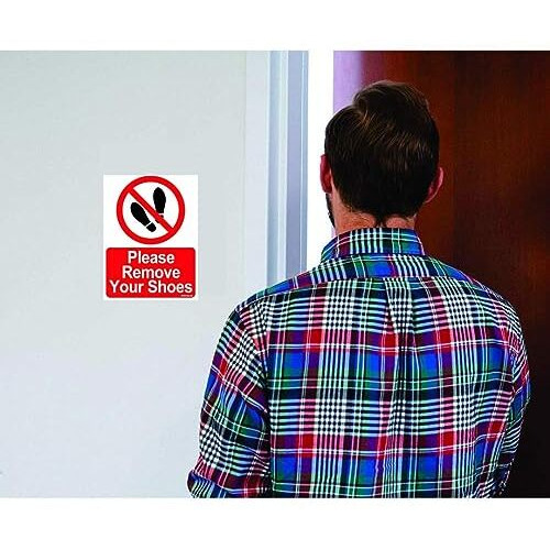 Clickforsign Sign35-M-1-2X Please Remove Your Shoes Sign Board