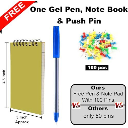 Axmon Notice Board For Home 8 Pcs Bulletin Board, Vision Board For Manifestation, Self-Adhesive Wall Boards, Message Board For Notes, Keys, Photos, Schedules For Office, Kitchen, Home