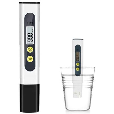 Acutas Digital Tds Meter For Water Testing | High Accuracy & Pre-Calibrated Ppm Tester With Lcd Display | Ideal For Ro, Drinking Water, Aquariums, Swimming Pools & Hydroponics - White