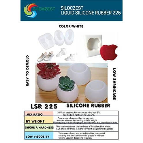 Siloczest Lsr225 Liquid Silicone Rubber For Artificial Stone, Wood Mold Making Applications (Lsr 225 Slow-1 Kg)