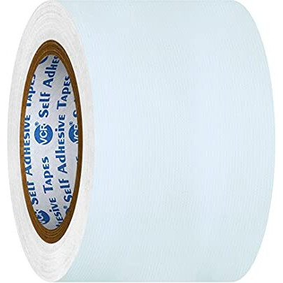 Vcr White Duct Tape - 18 Meters In Length 72Mm / 3" Width - 1 Roll Per Pack - Strong Book Binding Tape - Waterproof Heavy Duty Duct Tape