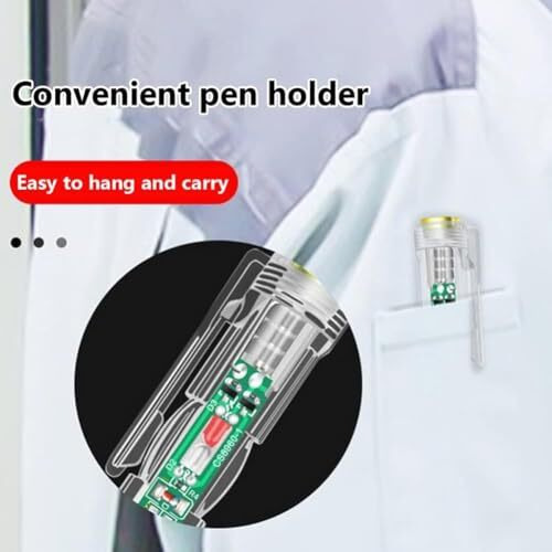 Sweezee 1 Pcs Electrical Tester Pen, 70-250V Induction Power Detector Pen Electrical Screwdriver Circuit Tester, Electrical Tester Pen With Led Color Light, Non-Contact Ac Voltage Tester Pen.