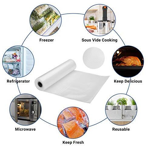 Inkbird Vacuum Sealer Rolls(Total 100 Feet), 4Mil Commercial Grade Food Saver Bags, Bpa Free, Microwave & Freezer Safe, Work With All Vacuum Sealers And Sous Vide Cookers