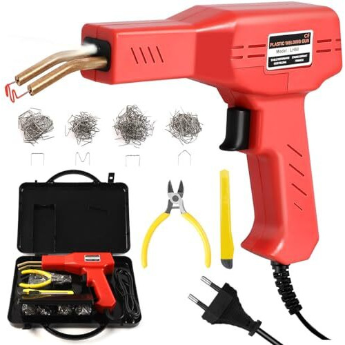 Serplex 50W Plastic Welding Kit With 200Pcs Staples, Plastic Welder Plastic Welding Machine Plastic Welding Gun Plastic Car Bumper Repair Kit Plastic Repair Kit For Car Bumper/Kayak/Plastic Product