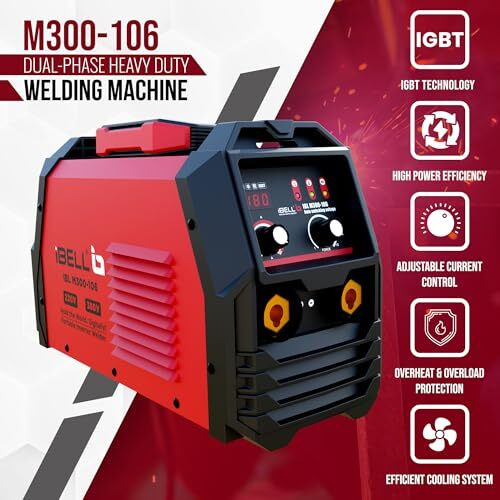 Ibell Dual-Phase 300A Inverter Arc Welding Machine, Ibl M300-106 220V Home & 380V Industrial Power, Igbt, Hot Start, Anti-Stick, Arc Force, Ideal For Diy & Industrial Welding, 2-Year Warranty