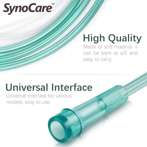 Synocare Nasal Cannula For Oxygen With Soft Touch, Universal Connector For Adults (Pack Of 2, 7 Feet)