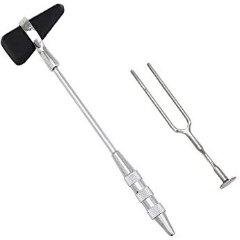 Kashi Surgicals Ks Percussion Knee Hammer Taylor Model With Tuning Fork (512 Hz)