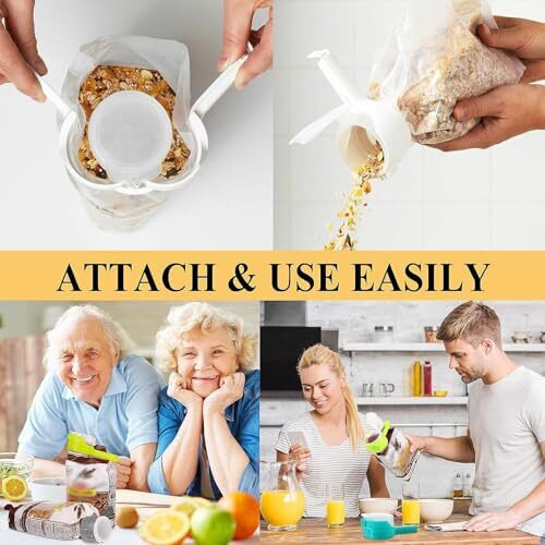 Bykoine 2-In-1 Snack Seal Sealing Bag Clips Vacuum Sealer,Portable Snack Sealer & Vacuum Clip  Airtight Freshness,Mini Food Bag Sealer & Clip  Reseal & Preserve Easily (Pack Of 03)