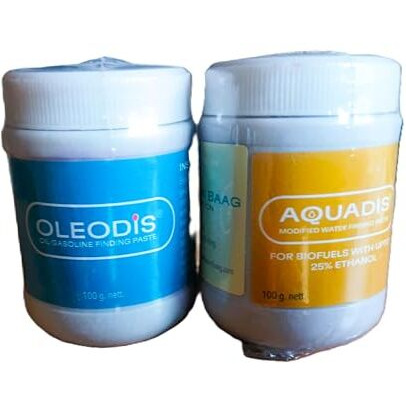 Aquadis Modified Water Finding Paste For Biofuels With Up To 25% Ethanol (Water Paste), Oleodis Oil Gasoline Finding Paste(Oil Paste Or Dip Paste), (100 G Each) Combo Pack For Petroleum Testing